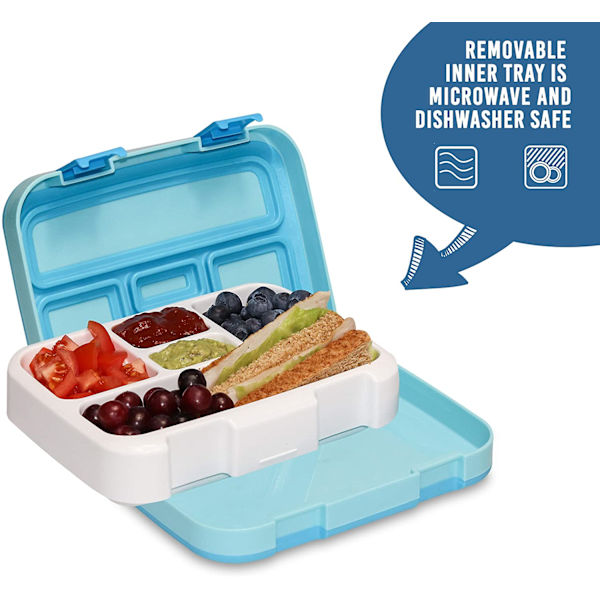Bento Madkasse med 5 Rum, Børn og Småbørn BPA Fri Pla