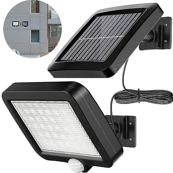 Solcellelamper til udendørs, 56 LED solcellelampe udendørs med bevægelsessensor