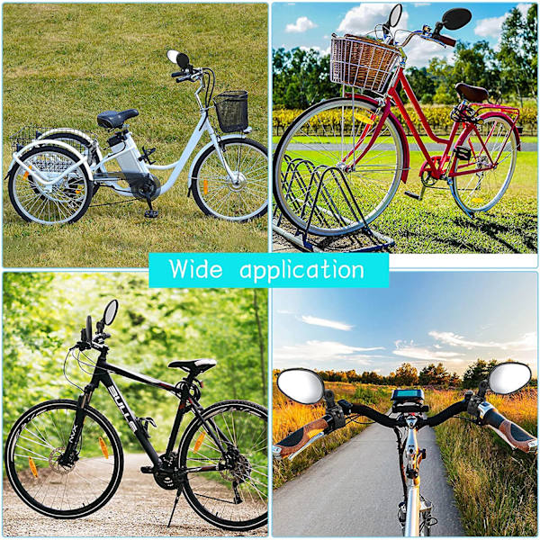 2 st Cykelbackspegel 360 Grader Justerbar Rotationsbar M
