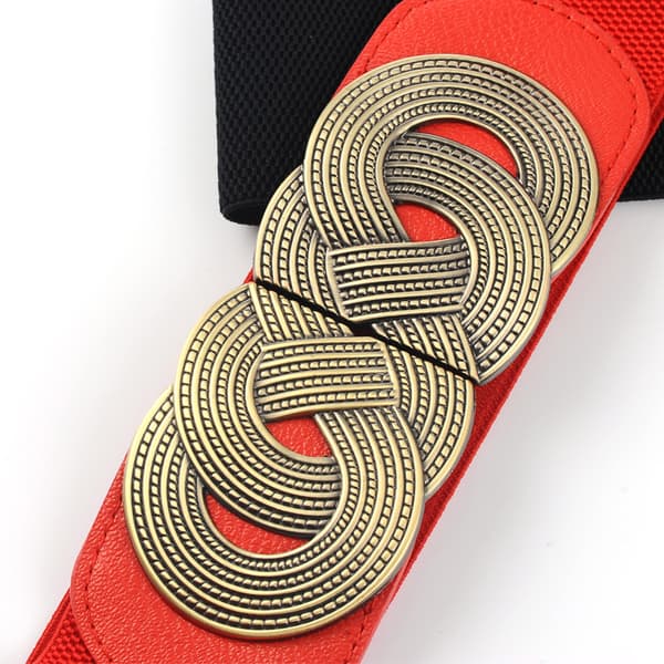 3-pack Dam Elastiskt Bälte med Bred Vintage Design