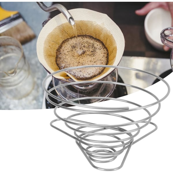 Sammenleggbar kaffefilter i rustfritt stål, sammenleggbar kopp i rustfritt stål