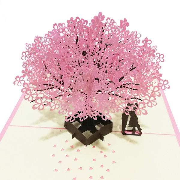 3D-hilsenkort, 2 stk. 3D pop-up-hilsenkort, Valentinsdag D