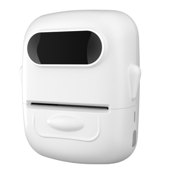 Trådløs hvid stregkodelabelprinter 1 stk Mini Bluetooth Thermal