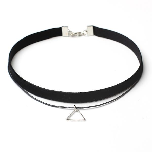 15 stk. Kvinders sorte choker-ring, pigers elastiske, strækbare, lige