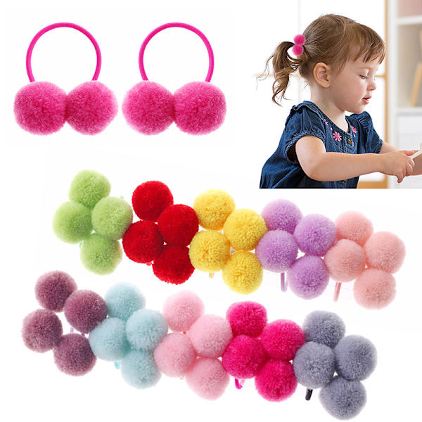 20 stk Baby Girl Hårbånd Myke Gummi Hårbånd Flerfarget Pony