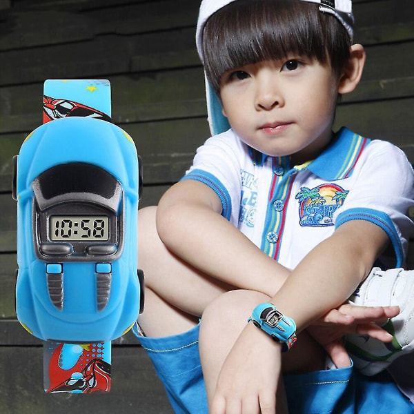 Tecknad bil Watch leksak för pojke Elektroniska klockor Innovativ