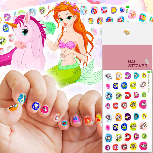 5 Sheets Unicorn Theme Stickers 3D Unicorn Puffy Mermaid Sticker