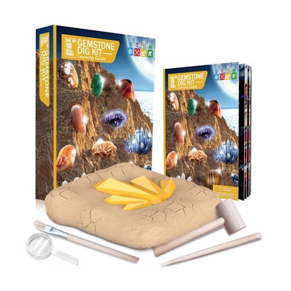 Gem Digging Kit, DIY Toy Science Kit - Gräv 15 Riktiga Unika Ädelstenar
