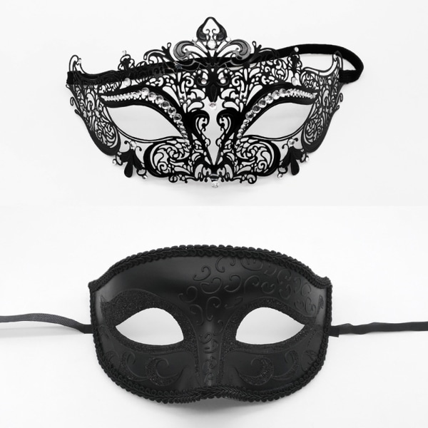 Maskerade metallmasker Venetiansk Halloween-kostymemaske Mardi
