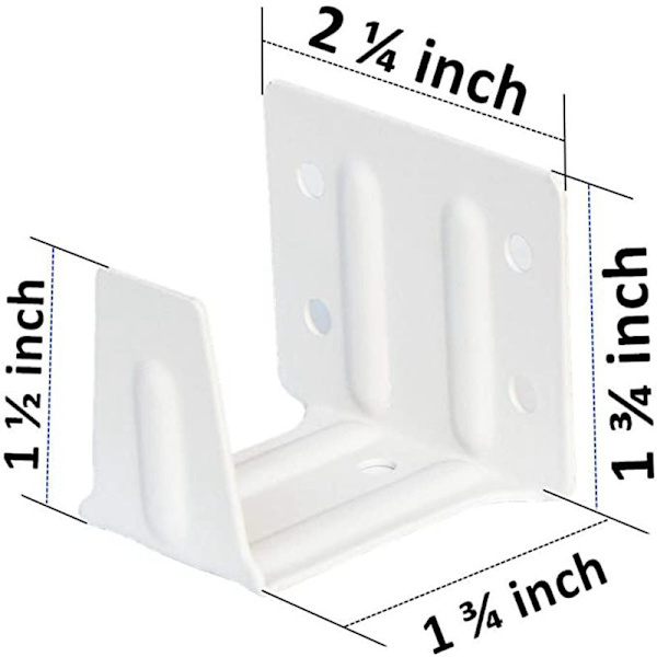 2 stk. Center Support Bracket Hvid Farve til 2\" Low Profile Win