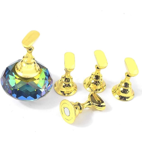 Manicure display med magnetiske holdere og krystalbase