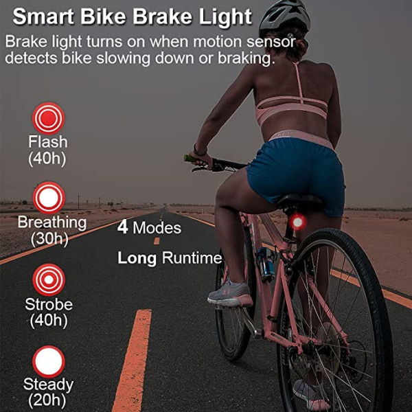 Sykkelalarm baklys USB-lader supersterke baklykter,