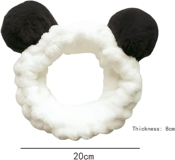 2 sminkehodebånd, vaskende panda ansiktshodebånd, mykt spa-hodebånd