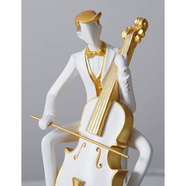 Musiker Figur Skulptur Musikalsk Statue Dekor Harpiks Piano