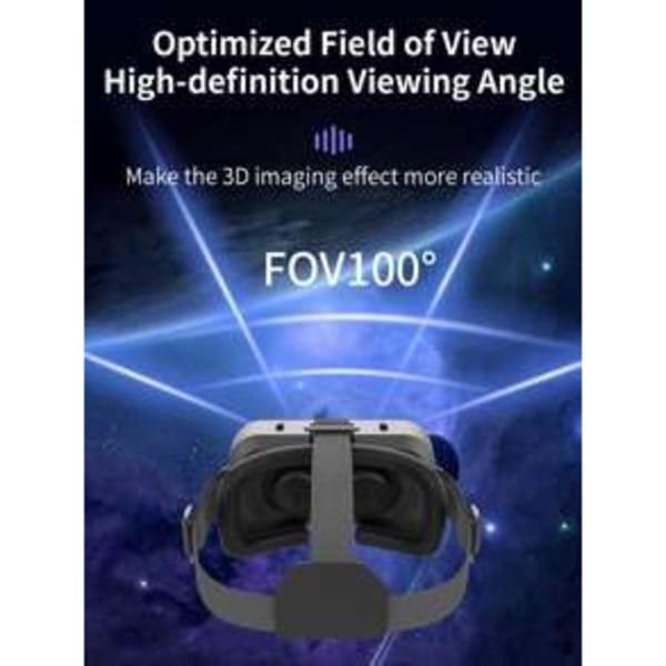 (Mustat) VR-lasit, kannettavat lasit 3D-virtuaalitodellisuuselokuvaan