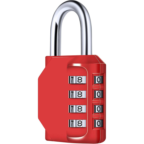 4 Digit Combination Padlock, Diyife Red Combination Lock Waterpr