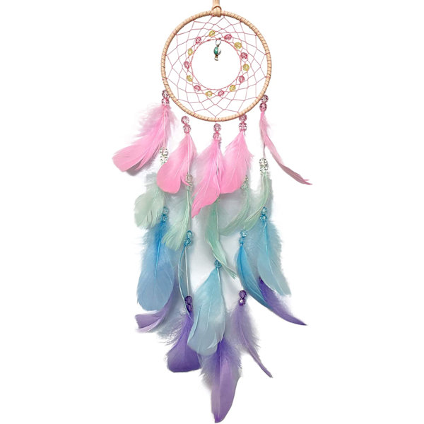 Färgglada drömfångare, handgjorda fjädrar Native American Circul