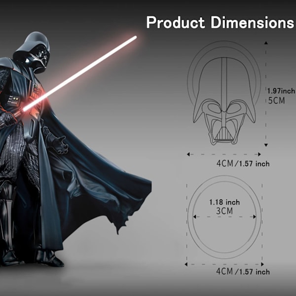 Darth Vader Star Wars Bil En-knapps Startknapp Skyddande Cov