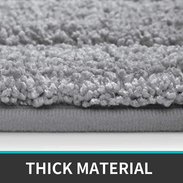 Stjärnformad Grå Halksäker Badmatta, Fluffig Mikrofiber Badmatta, Vatten A
