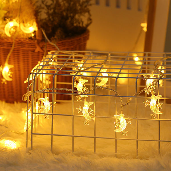 Moon Mini Star String Lights Batteridriven, 16,4ft 50led T