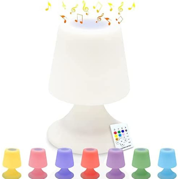 Bordlampe Bluetooth Musikkhøyttaler LED Sengelampe Atmosfære T