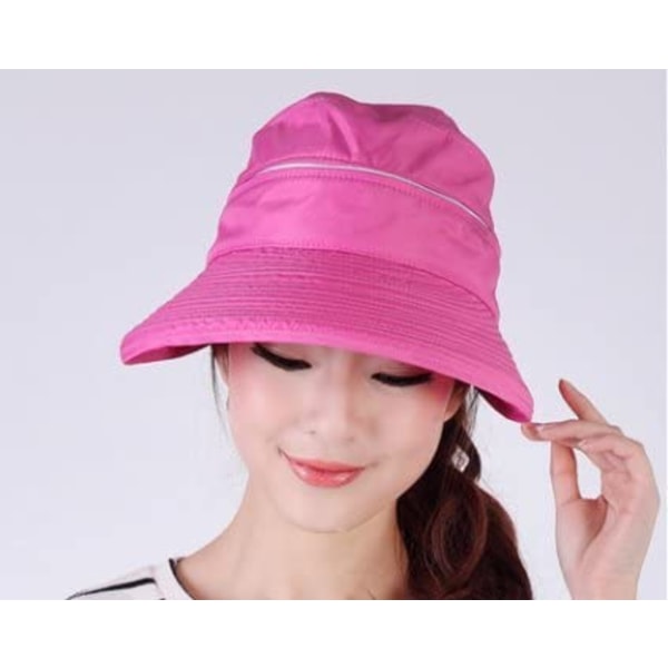 Hvid - Dame Solhat Justerbar Foldbar Visor Cap Bred Bræm