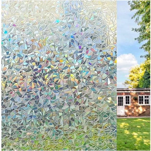 3D Rainbow (44,5 x 100 cm) Umi-ikkunakalvo – sähköstaattinen yksityisyys