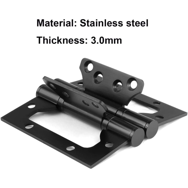 4 stk. dørhængsler, 4 tommer hjem 100mm dørhængsler rustfrit stål