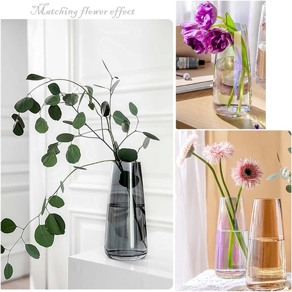 Ins Modern Glass Vase Irised Crystal Clear Glass Vase for Ho