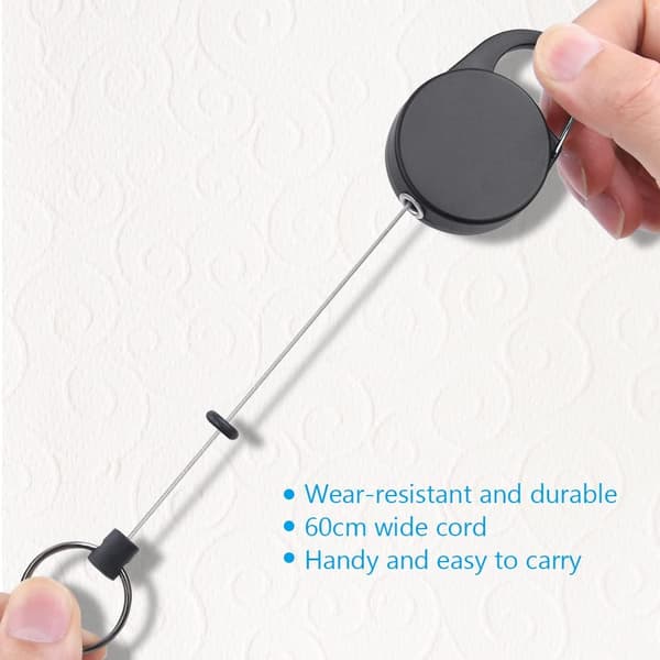 Retractable Key Holder, 2PCS Retractable Key Badge Holder, Key C