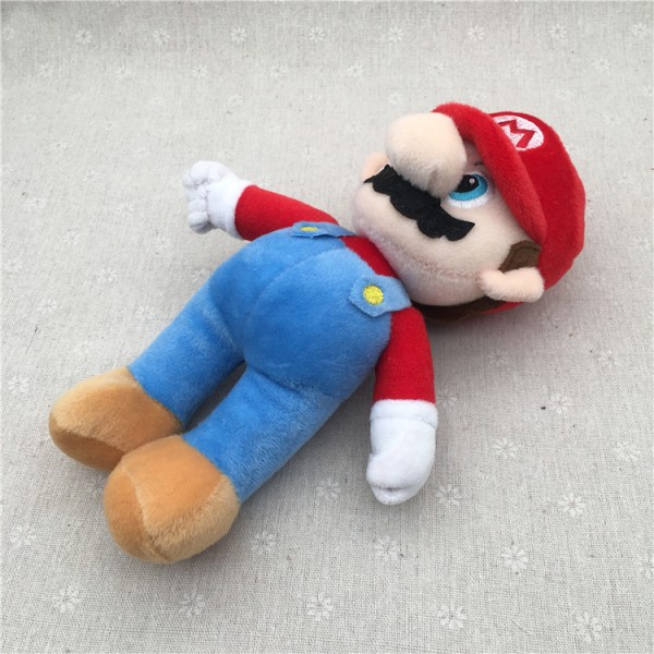 Punainen 25 cm Super Mary -pehmolelu Mario Brothers -nukke Piirretty peli