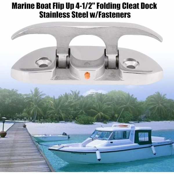 (Käännettävä 4-1/2 tuuman) Veneen kiinnitysköydet, Veneen kiinnitysköydet Marine Folding Cleats Dock Mooring Cleats Ruostumattomasta teräksestä valmistetut kannelköydet Vaihda Marine Yachts