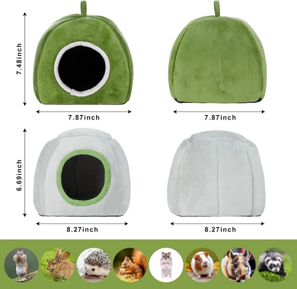 2 st Guinea Pig Bed Cozy Hamster Bur H