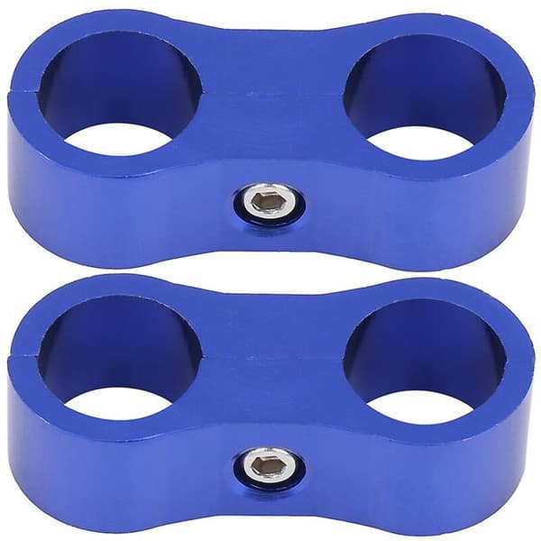 2 stk AN6 slangedeler, Universal slange separator klemme montering adapter (Blå)
