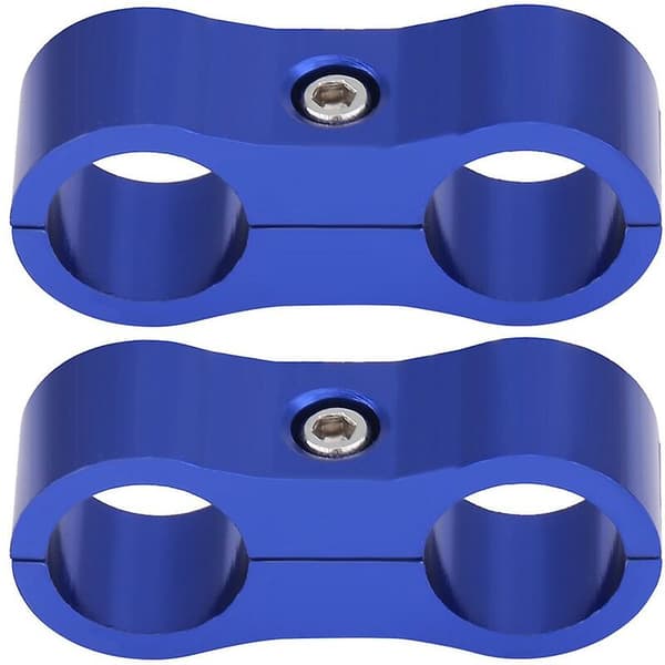 2 stk AN6 slangedeler, Universal slange separator klemme montering adapter (Blå)