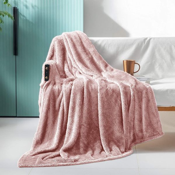 Mjuk plysch filt i king size för säng eller soffa - mikrofiberplysch för vuxna