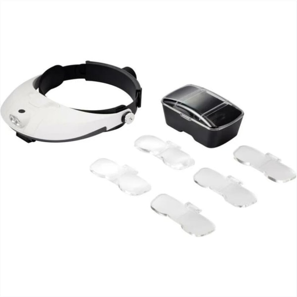 Head magnifier with LED lighting Magnification: 1.0x, 1.5x, 2.0x,