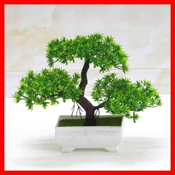 Kunstig bonsai-tre falsk plantedekorasjon Blomsterpotte P