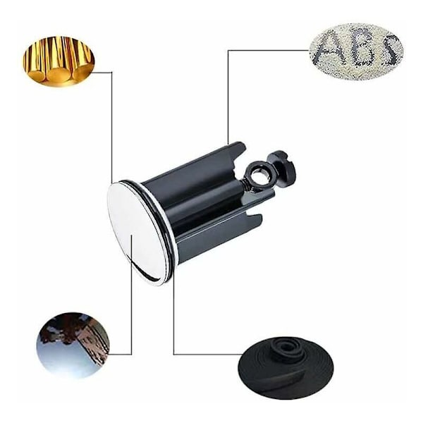 (2 stycken)40mm universell diskbänksplugg, avloppsplugg, med gummitätning