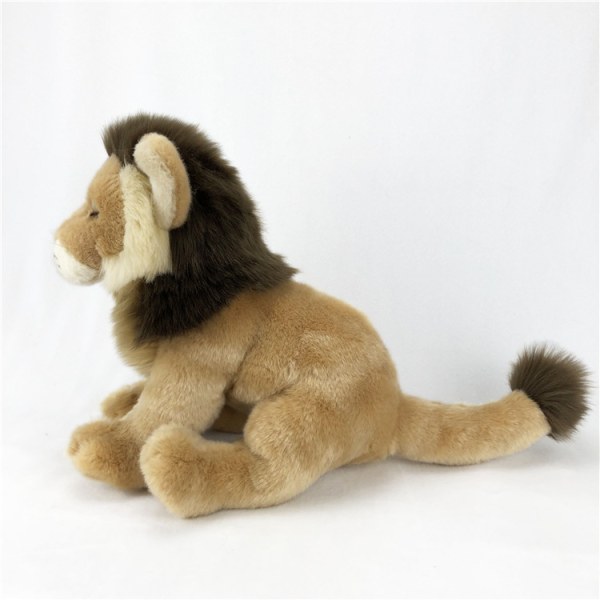 En brun 25 cm høj plys løve bamse zoo gave