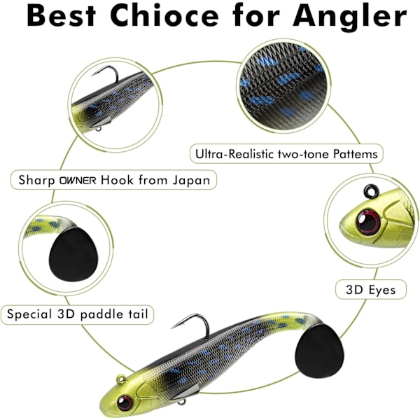 Bionic Bait (12cm), Mjukbete för Karp, Gädda, Öring, Abborre, Supervassa Krokar för Fiske S