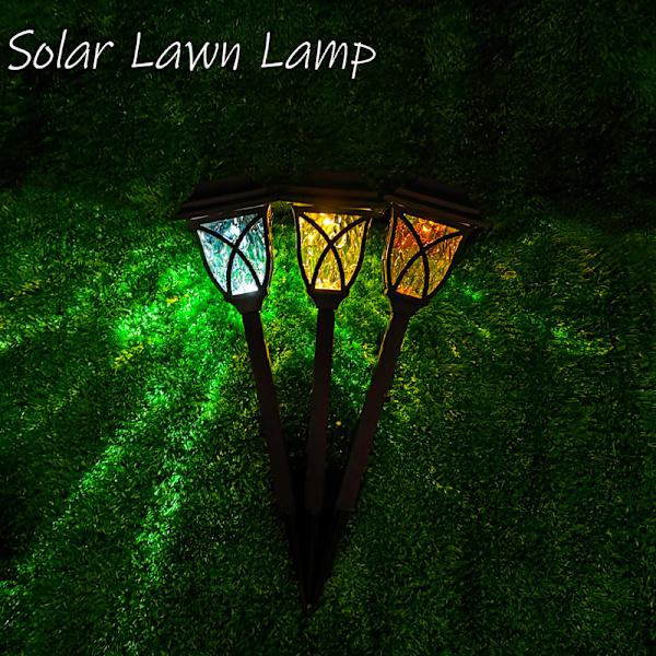 (Varm lys) Solar Pathway Lights (2 Pack) - Utendørs LED-lys,