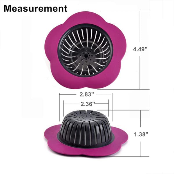 4-pack silikon diskhossil, 4,5 tum universell köksavlopp