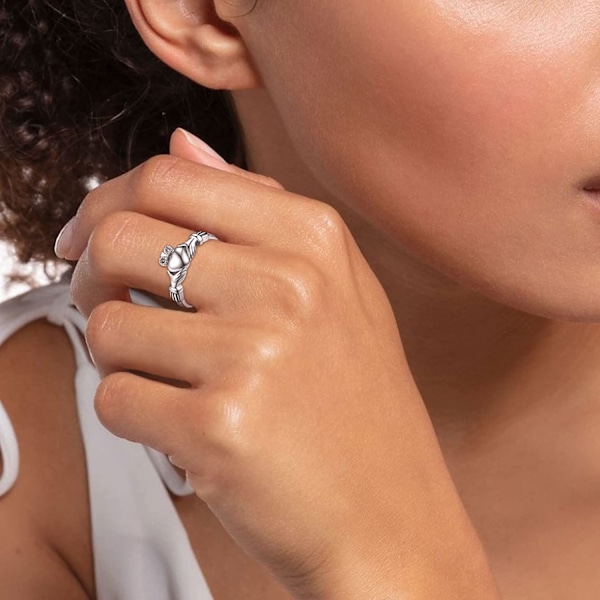 925 sølvring dame størrelse 59 ringer båndring 2mm