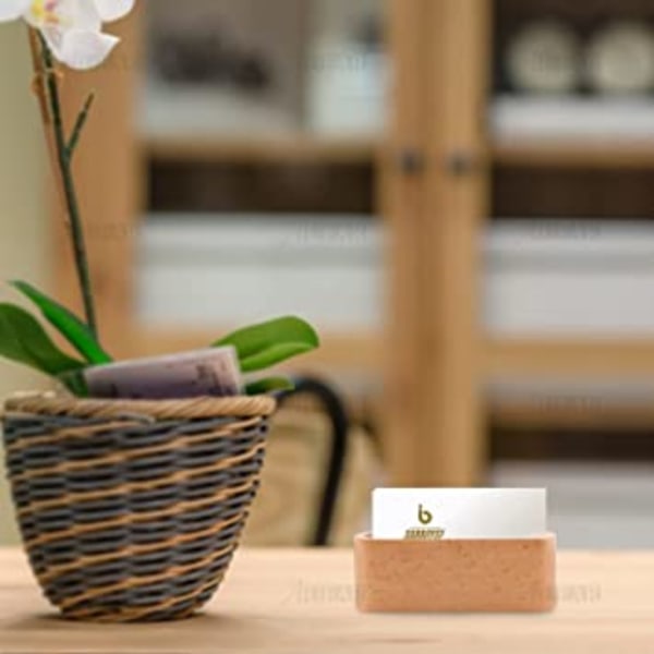 2 kpl Business Card -teline Puinen Korttien Näyttölaatikko Työpöydälle