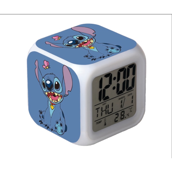 Liten storlek 3\" 8cm, sydd, animation, LED digital väckarklocka