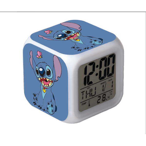 Pieni koko 3\" 8cm, ommeltu, animaatio, LED-digitaalinen herätyskello