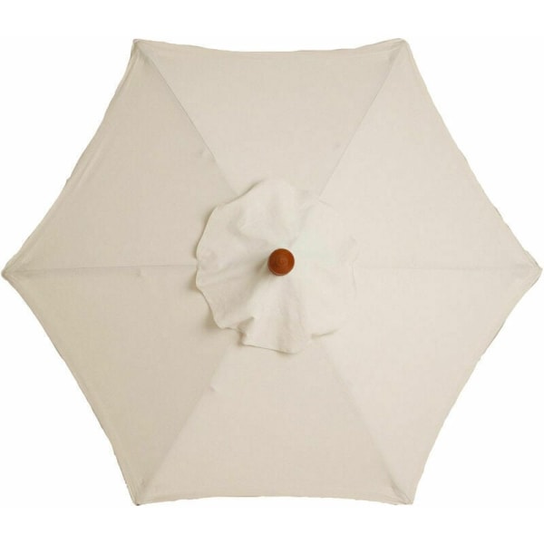 (Beige) Ersättningsduk för parasoll - 6 revben - Diameter 2 mete