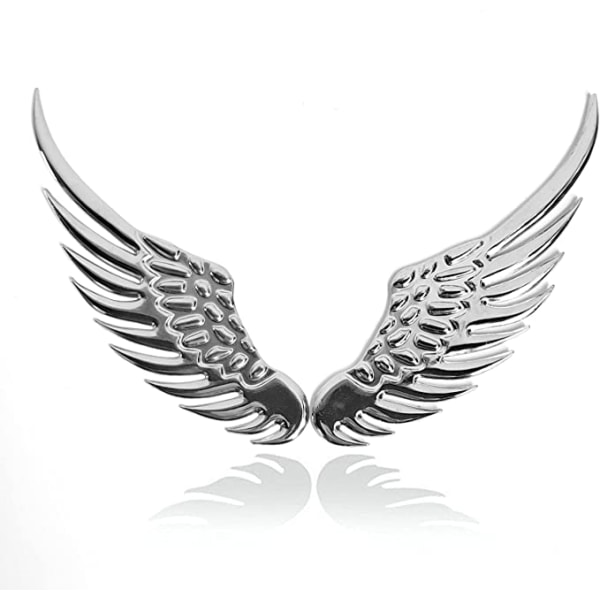 Angel Wings Car Decal (sølv) 3D Wings Car Styling Metal Decal
