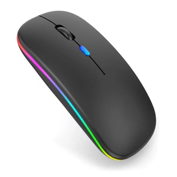 Oppladbar trådløs mus, 7 farger bakgrunnsbelyst mus med 2,4 GHz 47bb |  Fyndiq